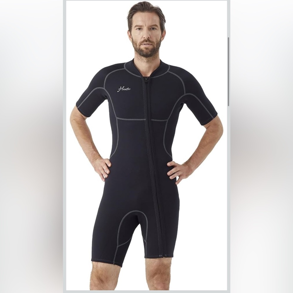 Hevto Men Wetsuit Shorty 2mm Neoprene Short Wet Suit